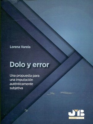 cover image of Dolo y error